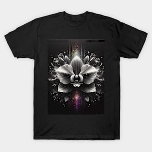 Monochromatic Ghost Orchid Within Rainbow Colors T-Shirt